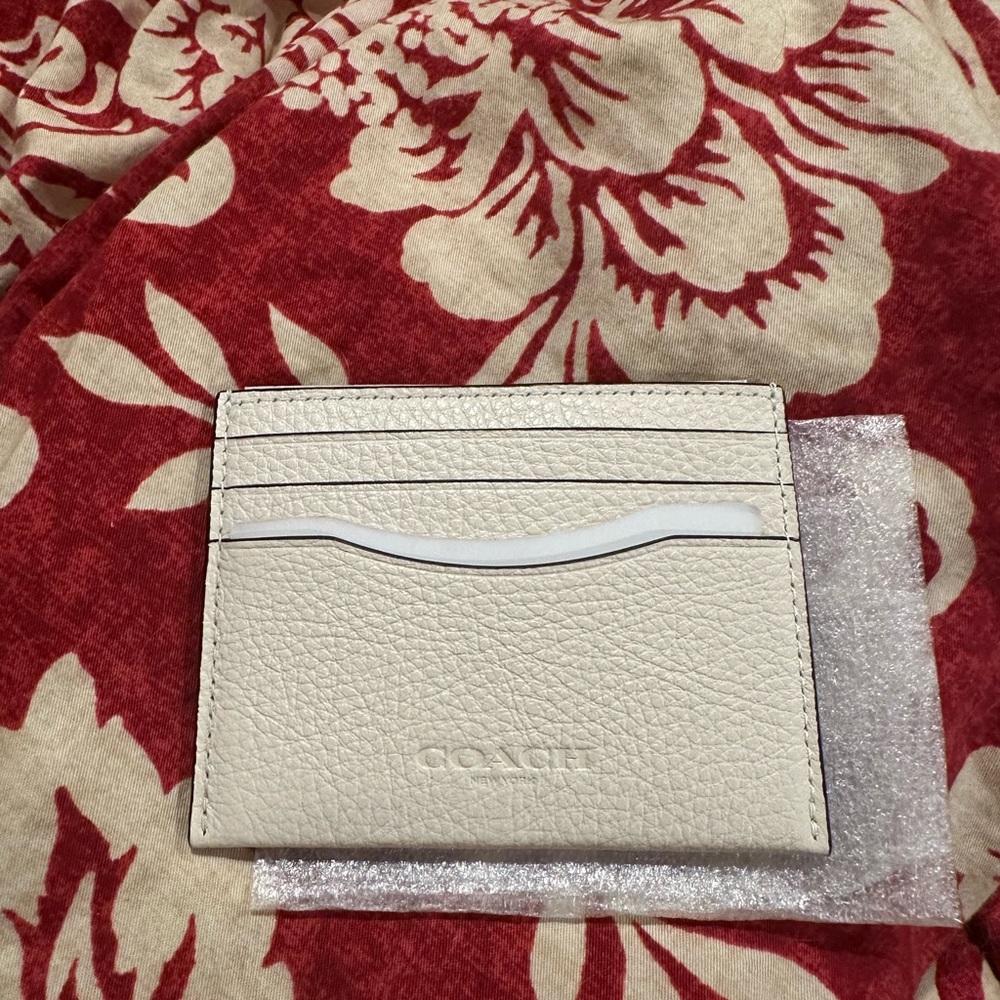Coach Cream Leather Card Holder